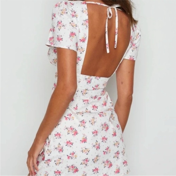 Camellia White Floral Mini Dress - Picture 4 of 5